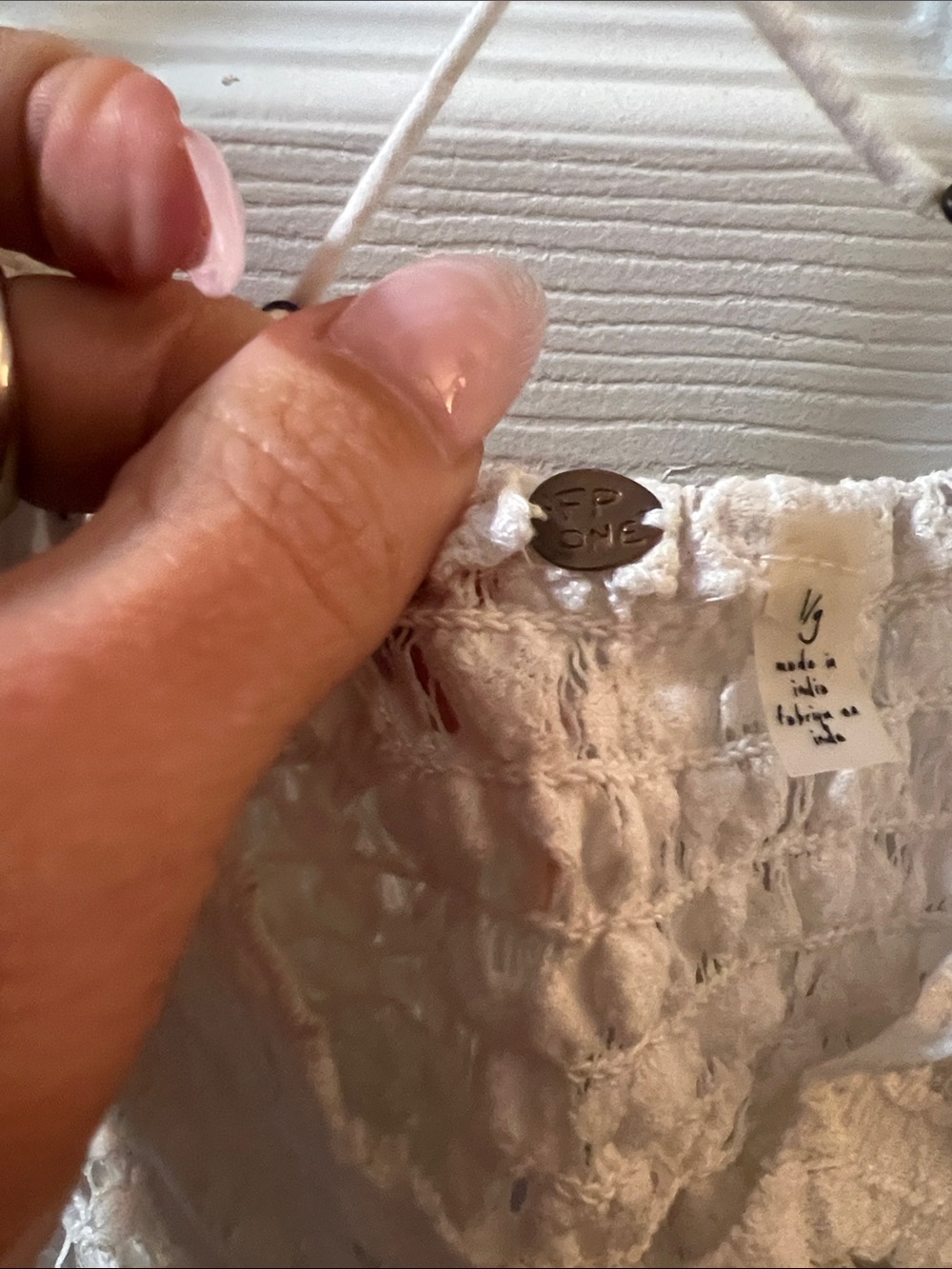 Free People White Lace Bralette with Crisscross Straps - Picture 3 of 3